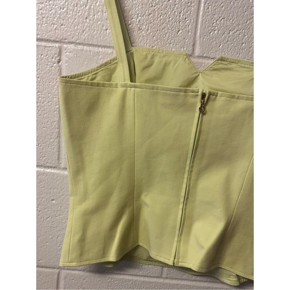 St. John Sport Y2K Lime Embroidered Sequin Cami Blouse Top Medium Going Out - Picture 8 of 11